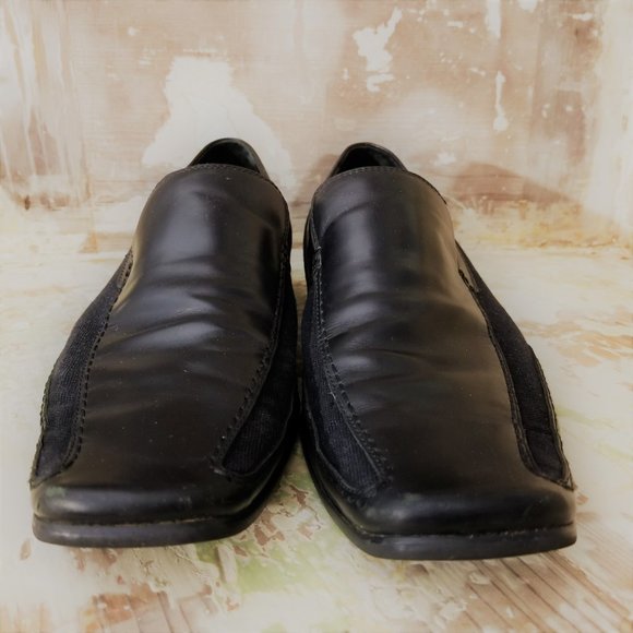 Kenneth Cole Reaction Black Loafers Leather/Canvas size 11 - Picture 5 of 12